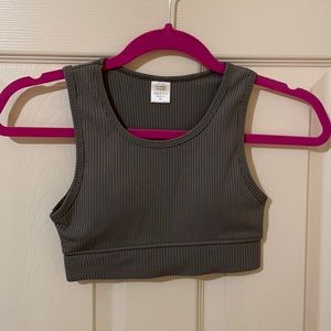 grey sports bra